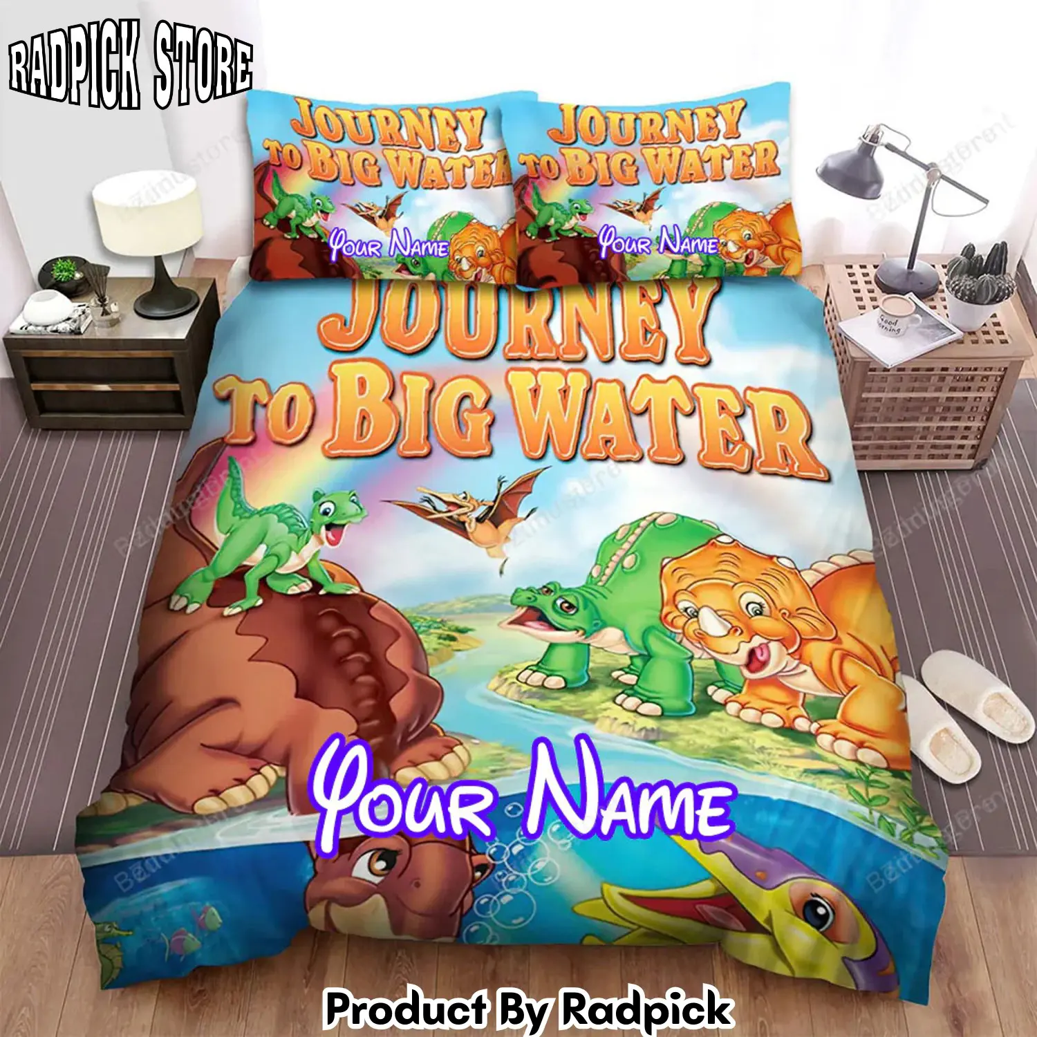 Radpick the land before time movie journey to big water bed sheets duvet cover personalized name bedding sets rp3271157
